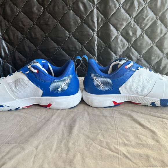 K-Swiss Men’s Size 12 Athletic Sneakers White/Royal Blue - Picture 5 of 6